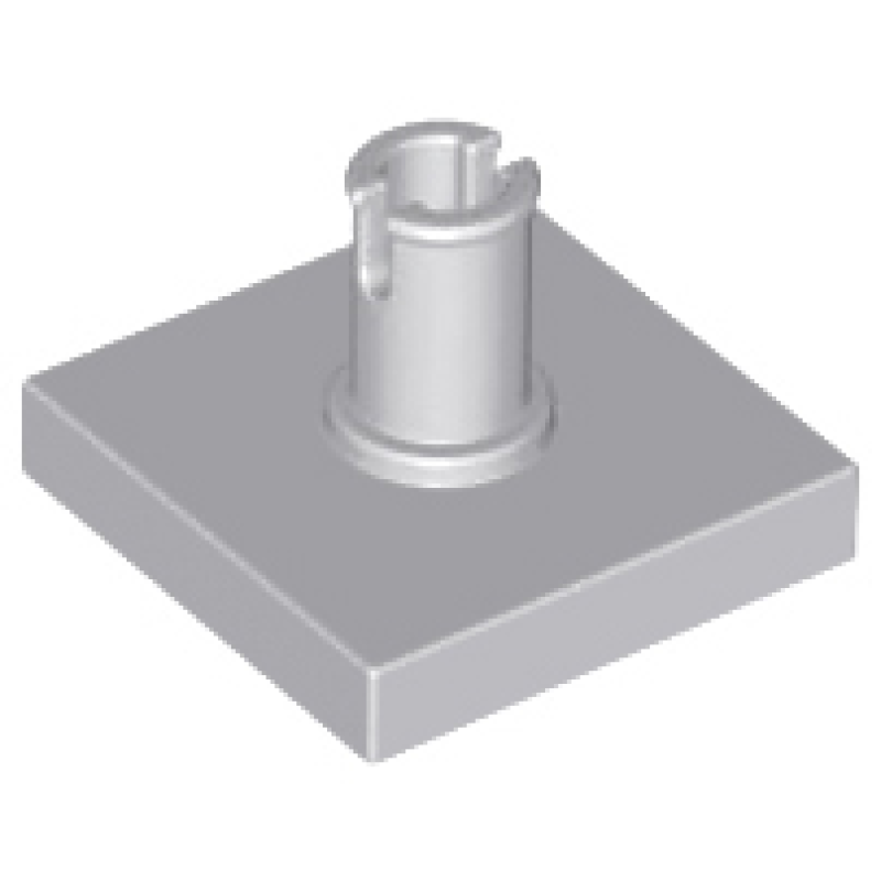 Tegel, Aangepast 2x2 met pin Light Bluish Gray